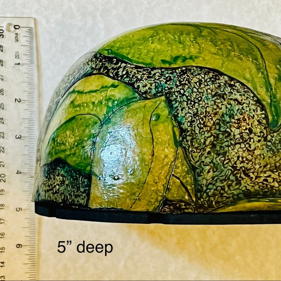 Hand Crafted Wall Pocket Pink Purple Tulips Original Gourd Art Air Plant Holder - Picture 12 of 17